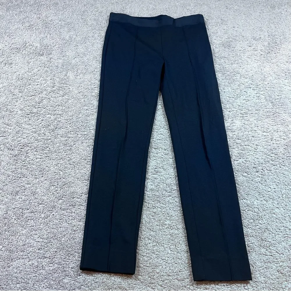 Everlane The Stretch Ponte Knit Skinny Pant Black Side Zip Size 6